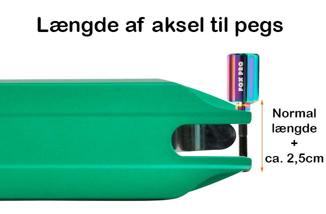 Délka osy na desce pro pegy