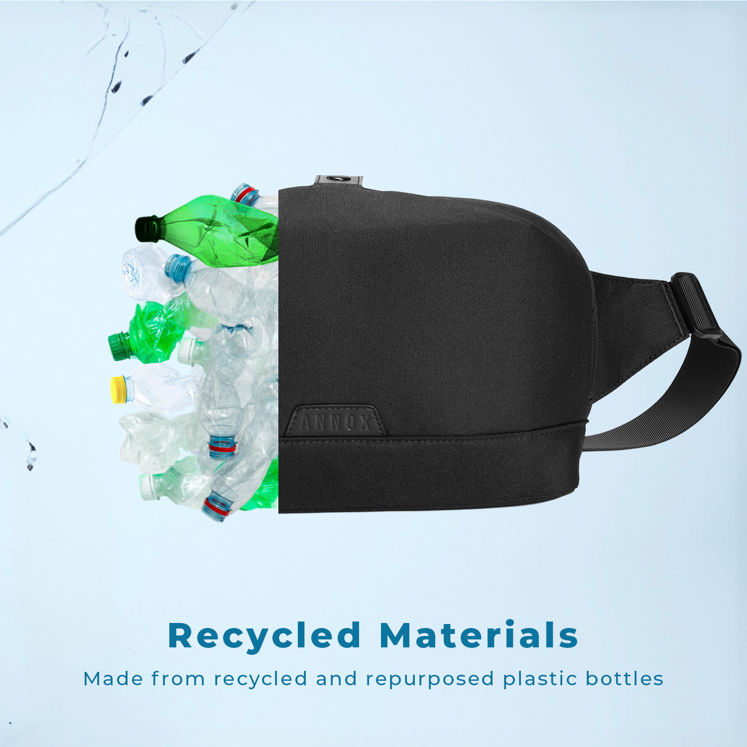 Annox Ecosmart Sling Bag – Vodotěsná taška z upcyklovaného materiálu pro koloběžky, skateboardy a kolečkové brusle