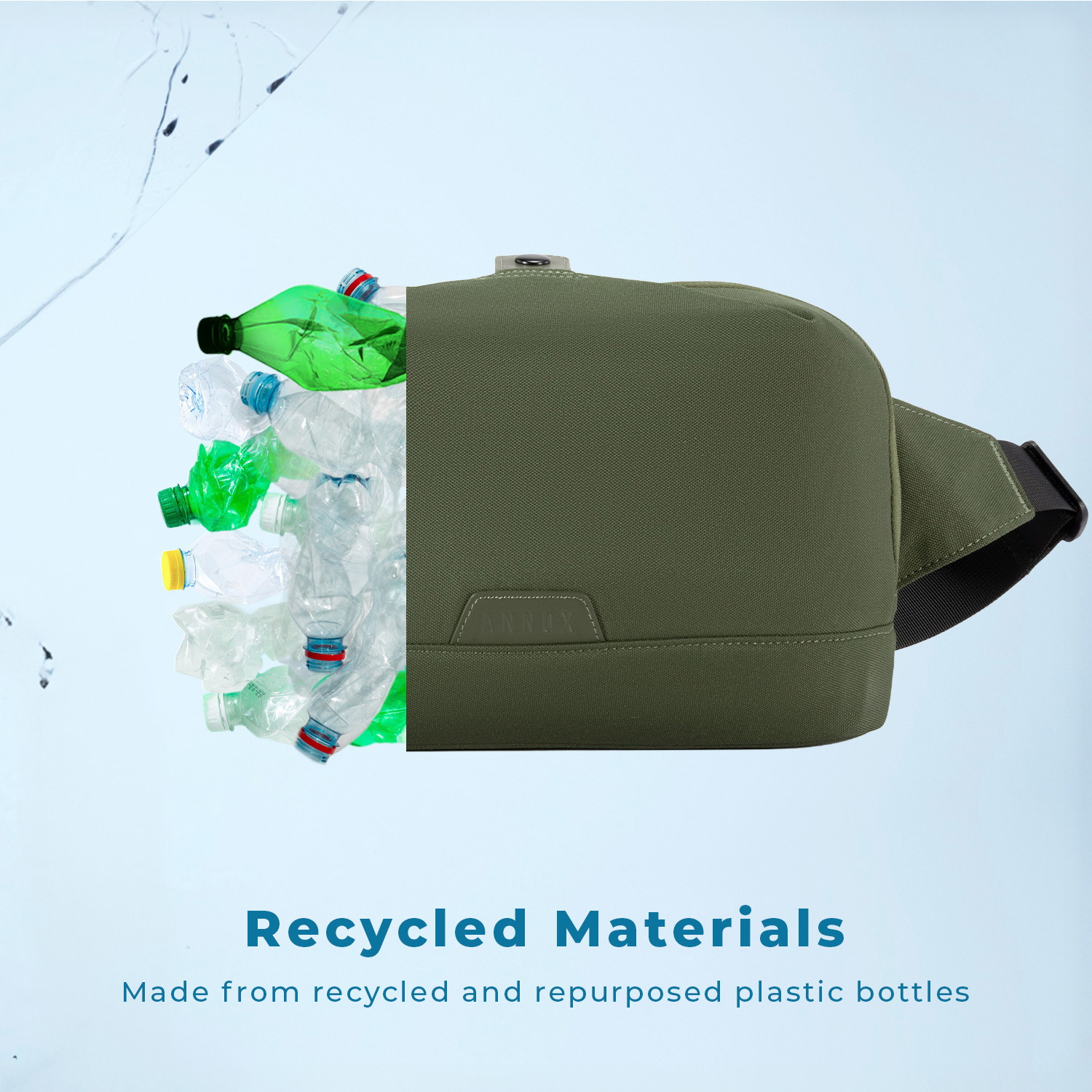 Annox Ecosmart Sling Bag – Vodotěsná taška z upcyklovaného materiálu pro koloběžky, skateboardy a kolečkové brusle