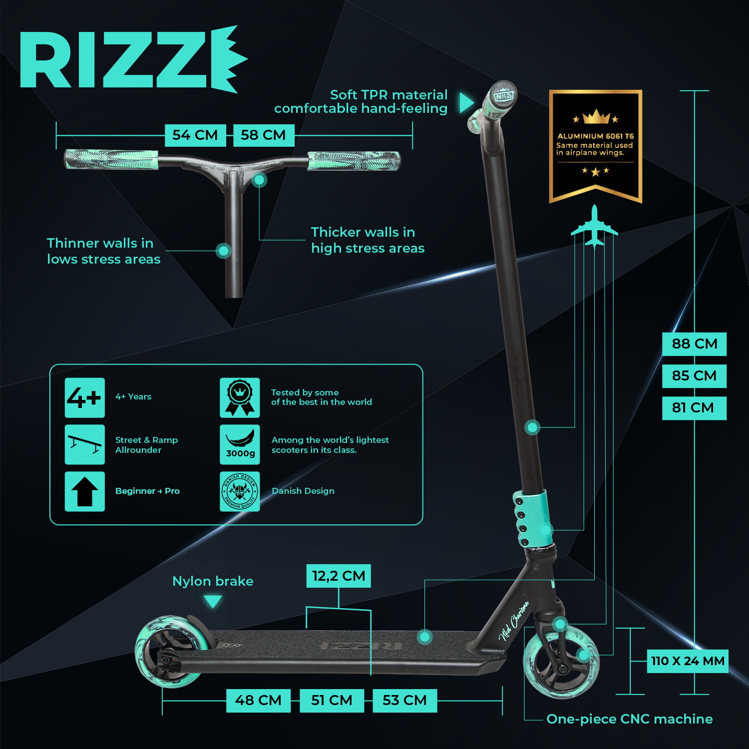 NKD RIZZ Freestyle Koloběžk