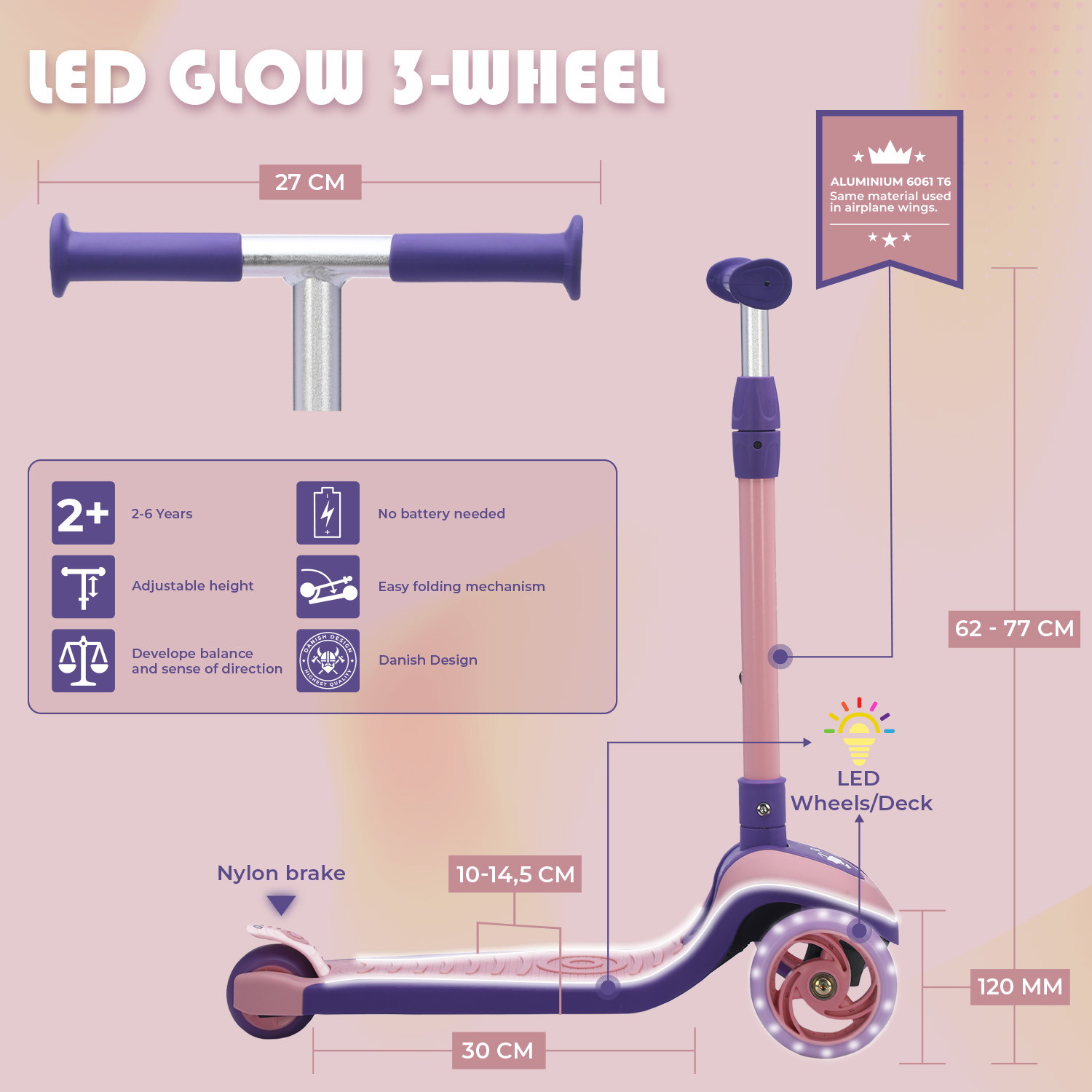 Story LED Glow 3-koloběžka