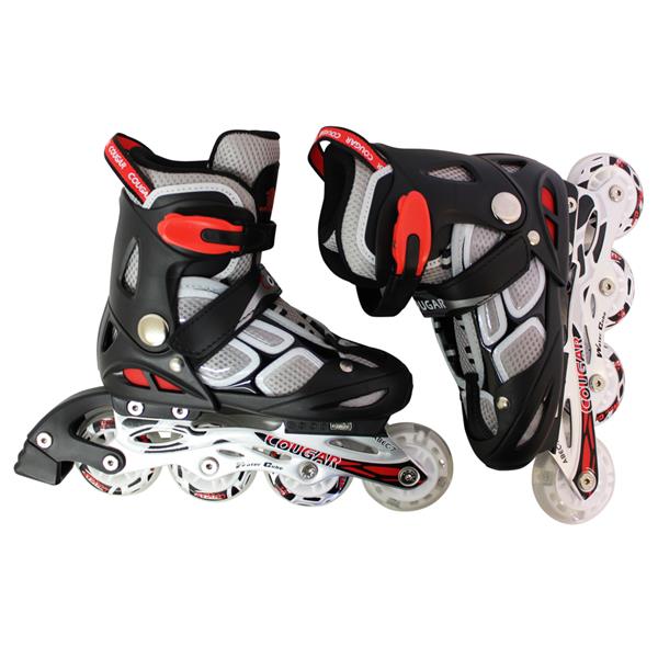 Nastavitelné inline brusle Cougar pro děti LED