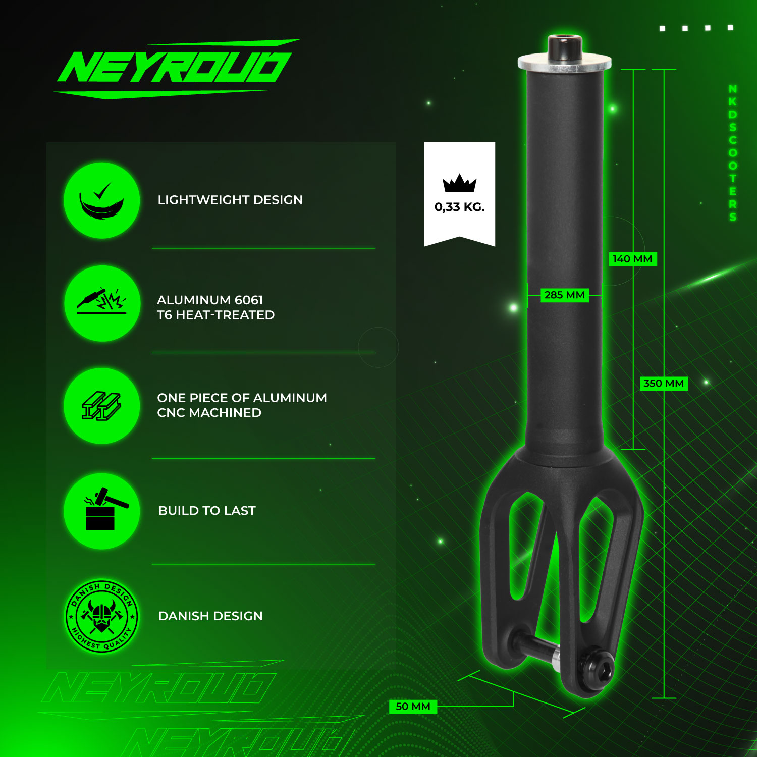 NKD Matis Neyroud Koloběžková vidlice – Lehký a odolný výkon