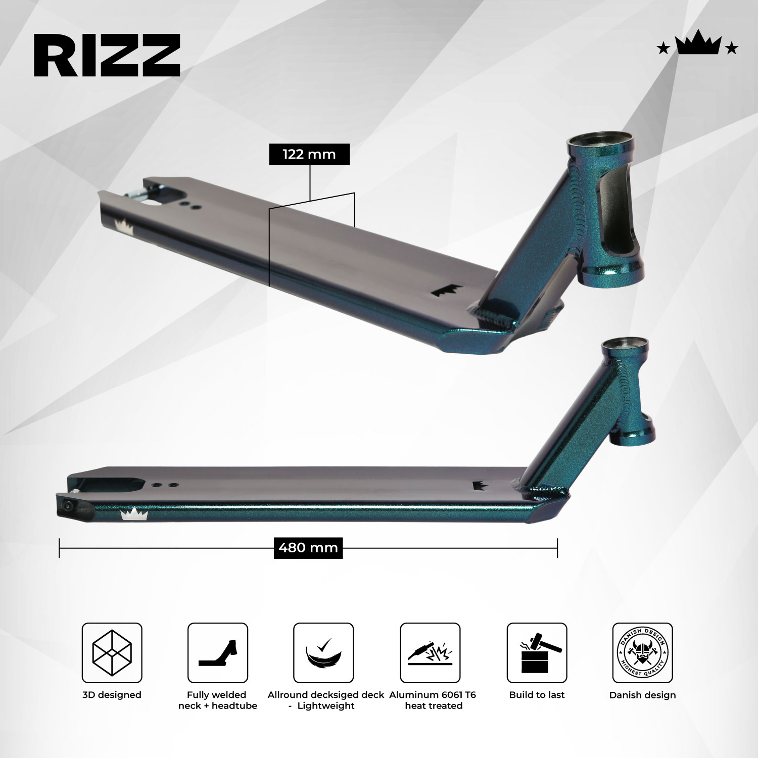 NKD Rizz Freestyle Koloběžk Deck