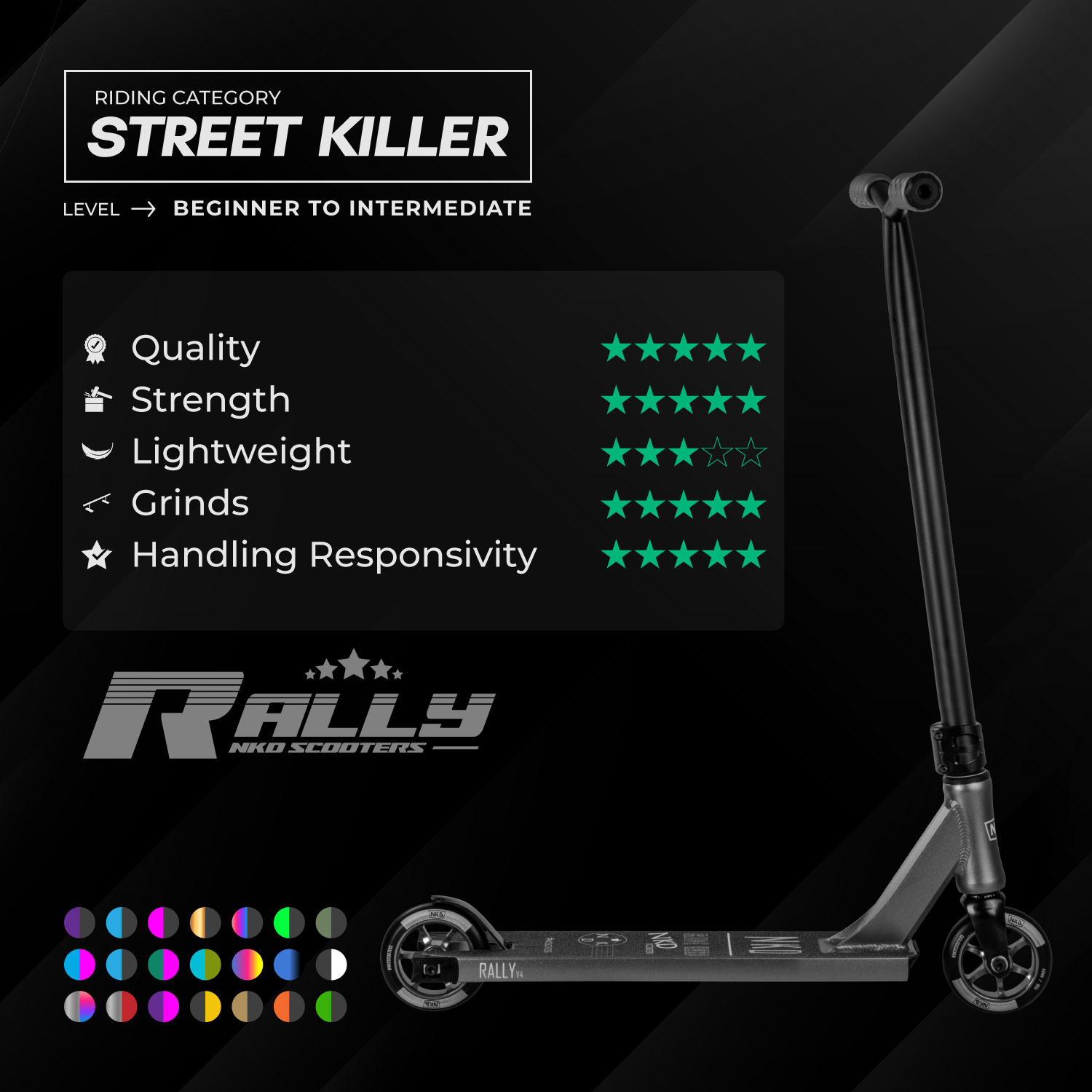 NKD Rally Freestyle Koloběžk