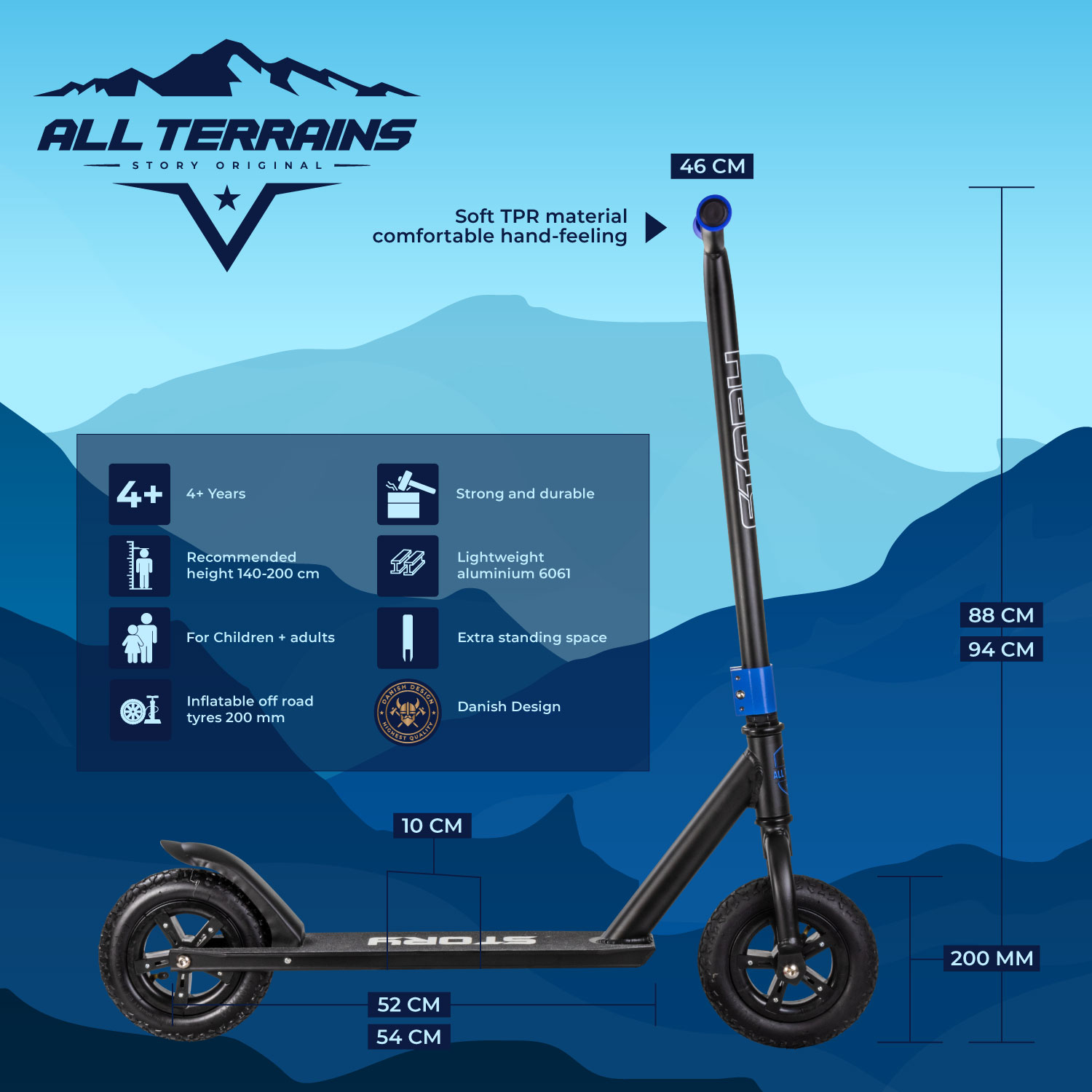 Story All Terrains Air Wheels Dirt Koloběžk